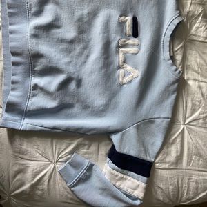 baby blue fila cruneck
